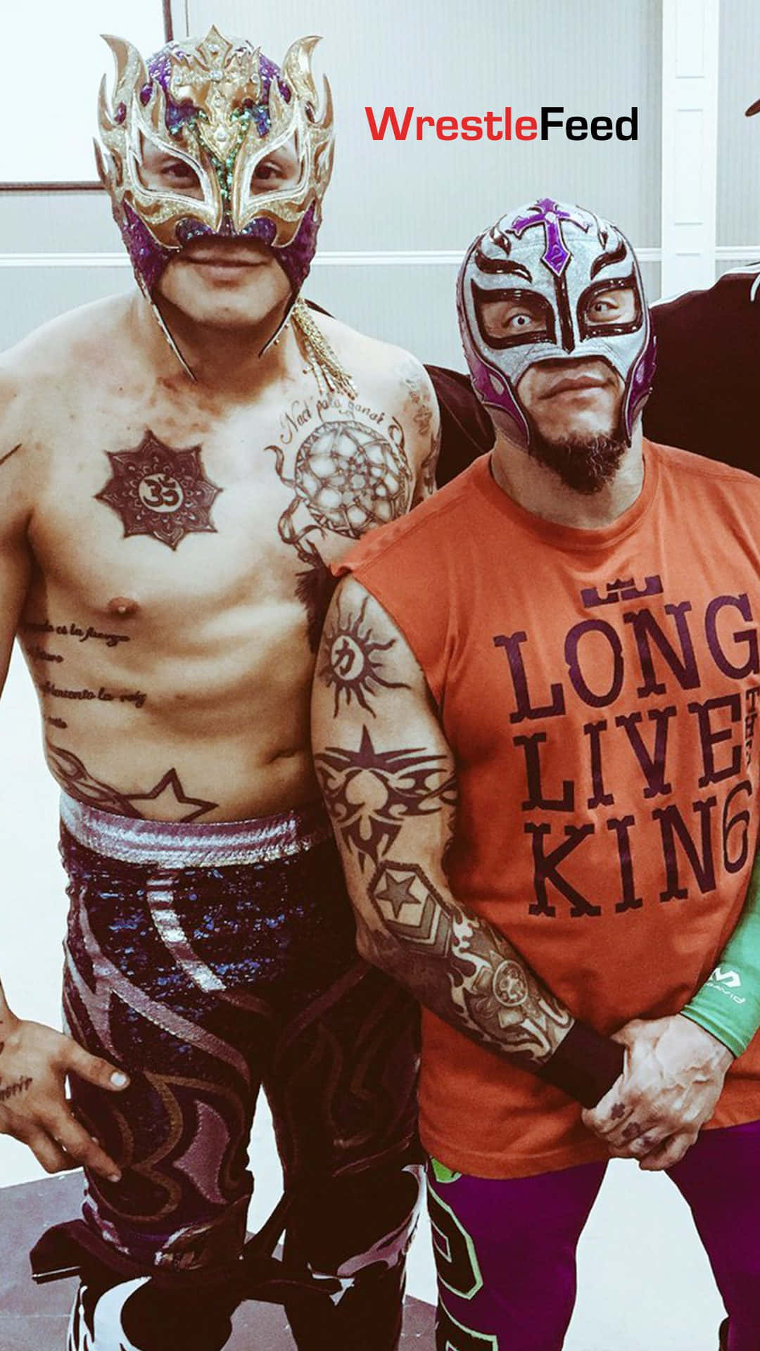 Rey Fenix With Rey Mysterio Background