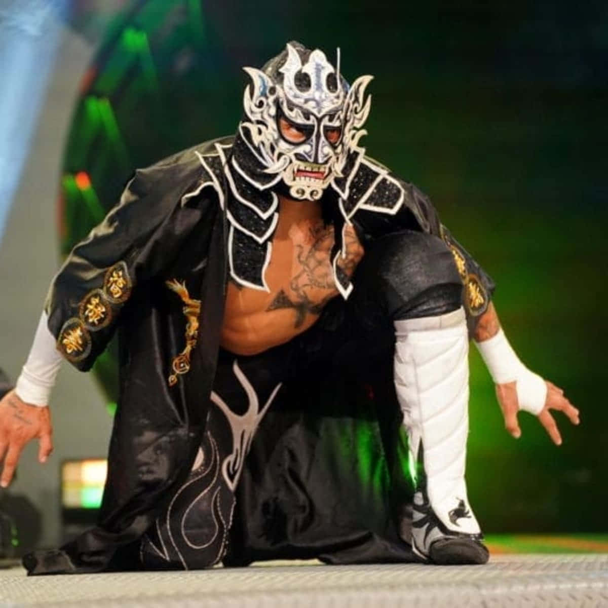 Rey Fenix Wrestler White Mask Background
