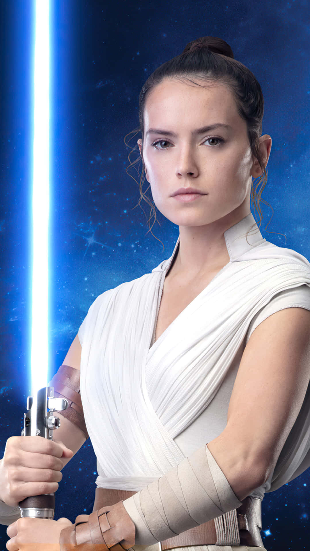 Rey In A Battle To Save The Galaxy In Star Wars Episode Ix. Background