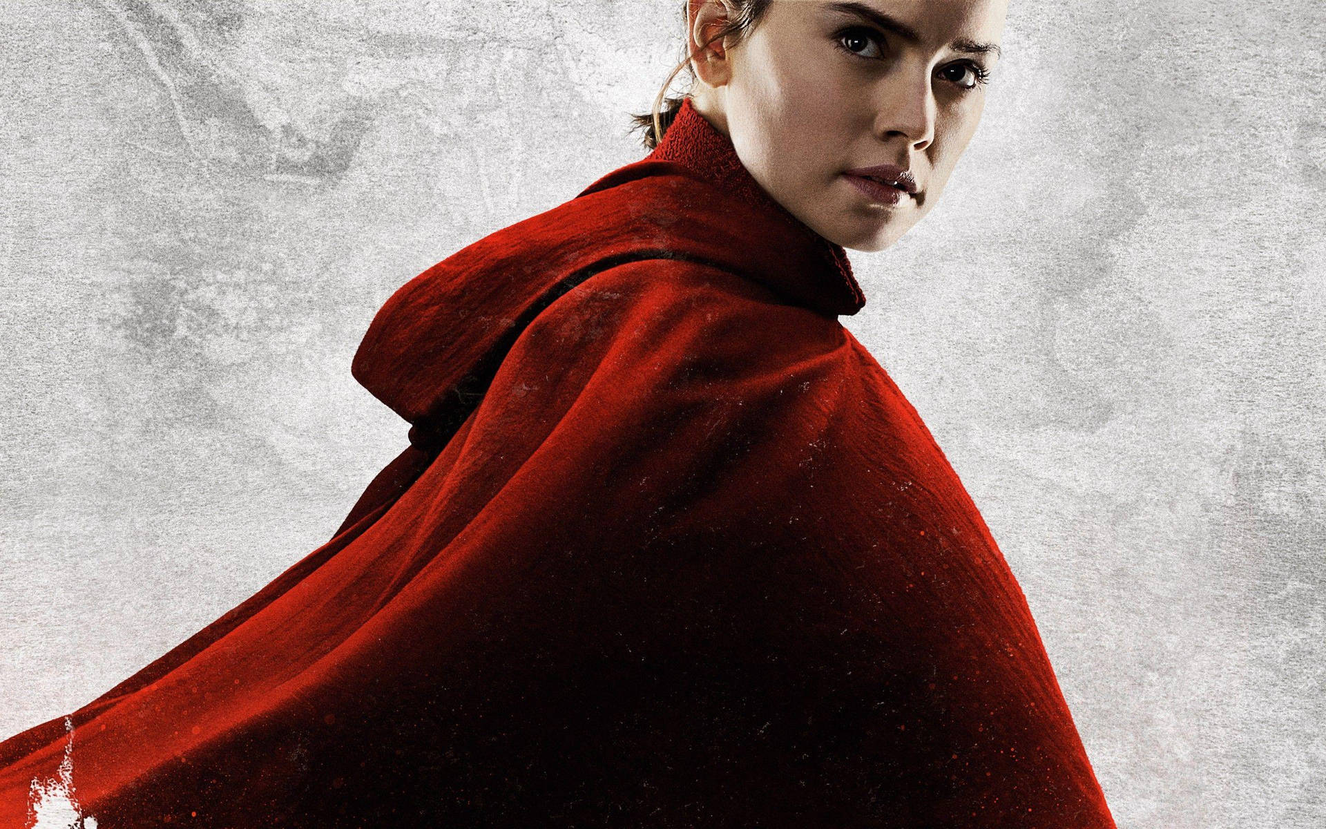 Rey In Cape The Last Jedi Star Wars Background