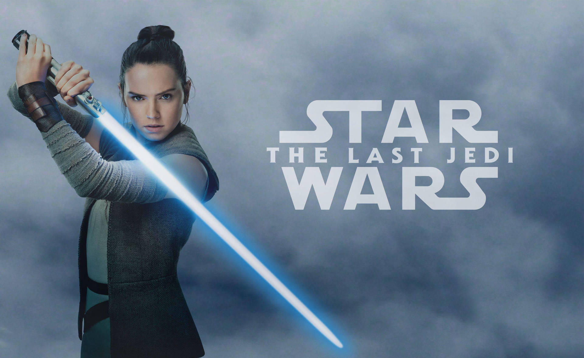 Rey In The Last Jedi Star Wars Background