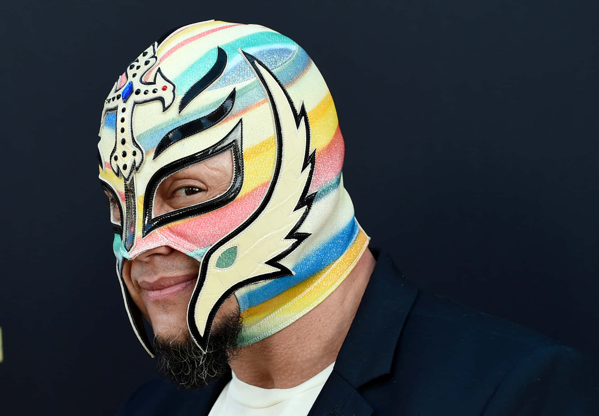 Rey Mysterio Colorful Mask Side Profile