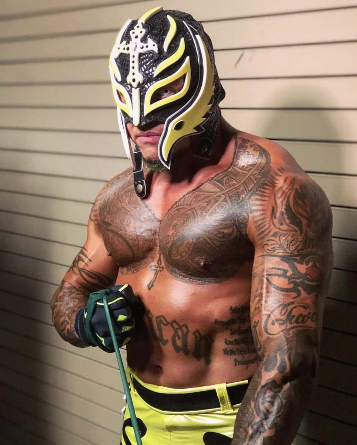 Rey_ Mysterio_ Masked_ Wrestler_ Workout Background