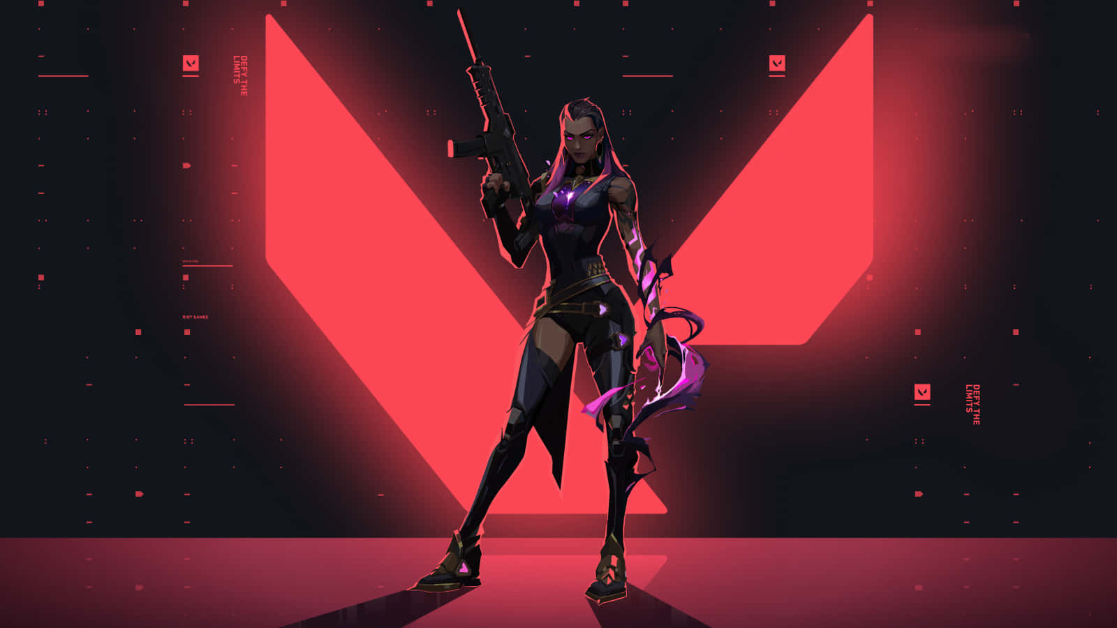 Reyna And Logo Valorant Desktop Background
