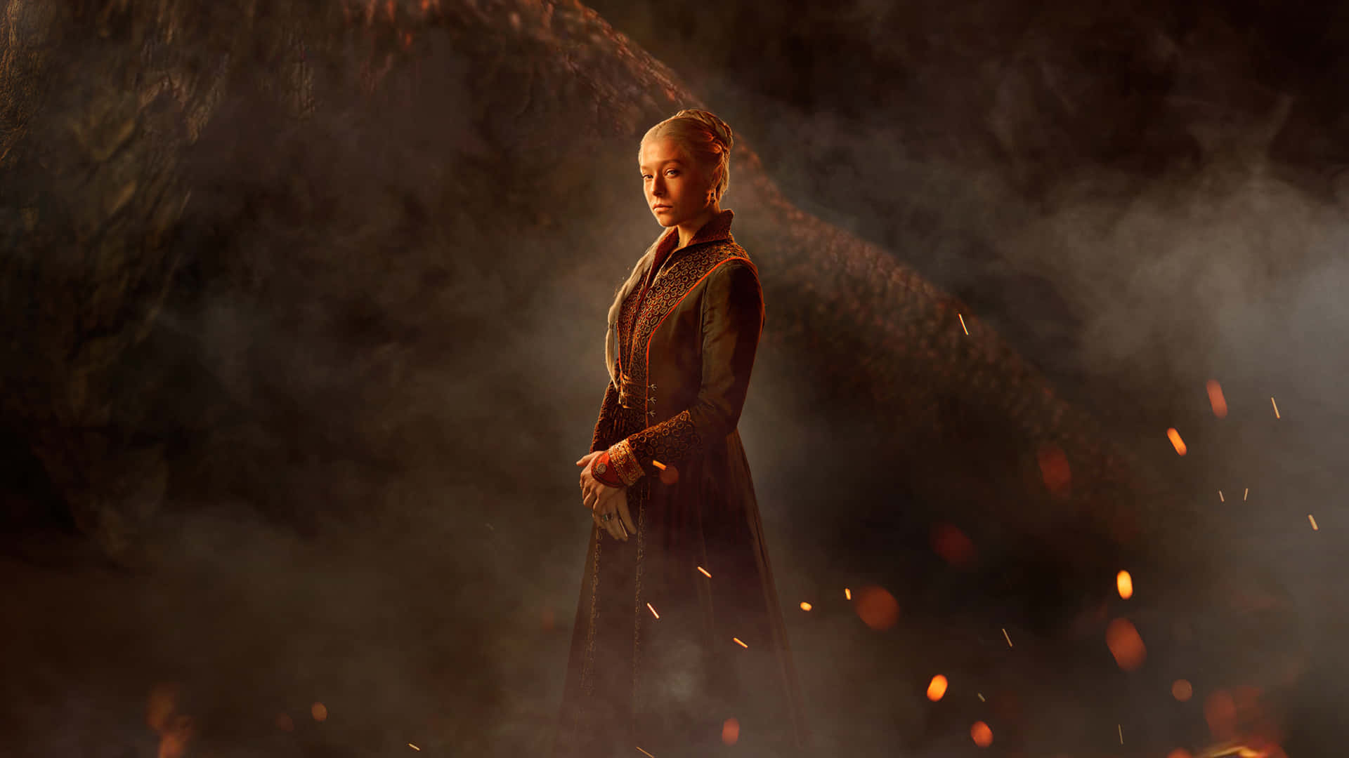 Rhaenyra Targaryen In Royal Dress Background