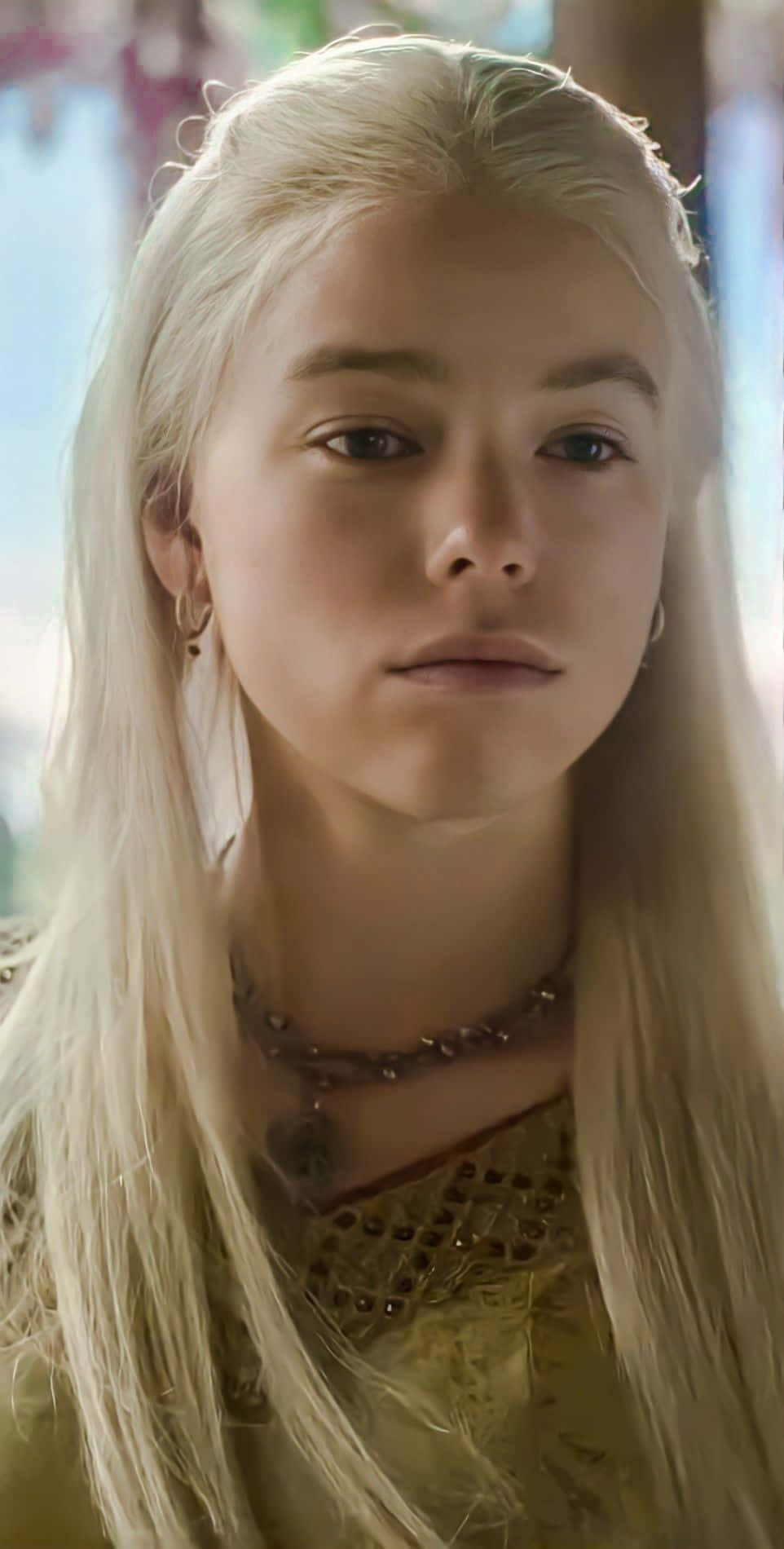 Rhaenyra Targaryen Looking Sad Background