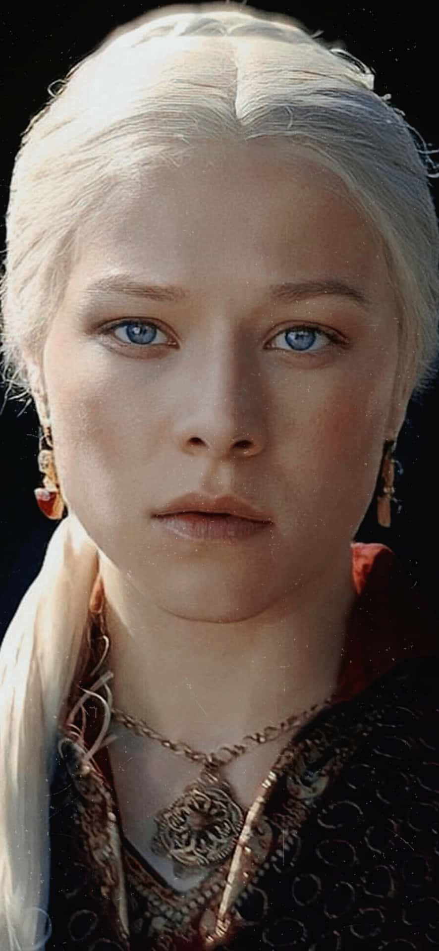 Rhaenyra Targaryen Looking Serious Background