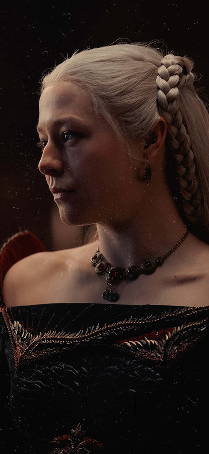 Rhaenyra Targaryen Side Profile Background