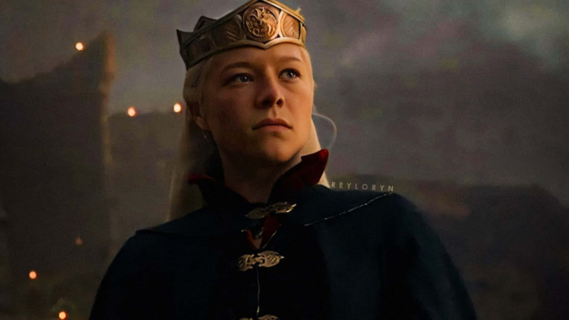 Rhaenyra Targaryen Wearing Crown Background