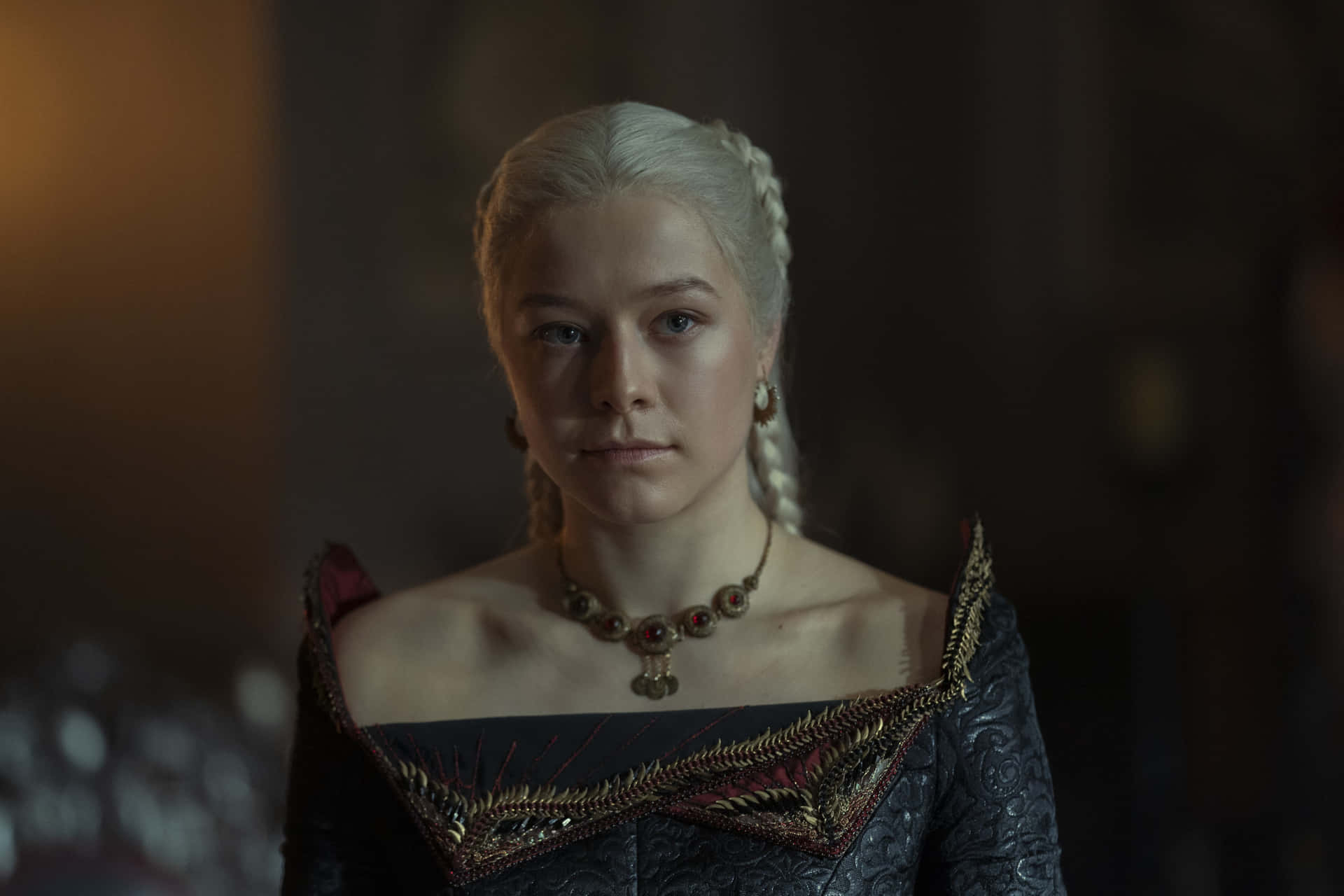 Rhaenyra Targaryen Wearing Necklace Background