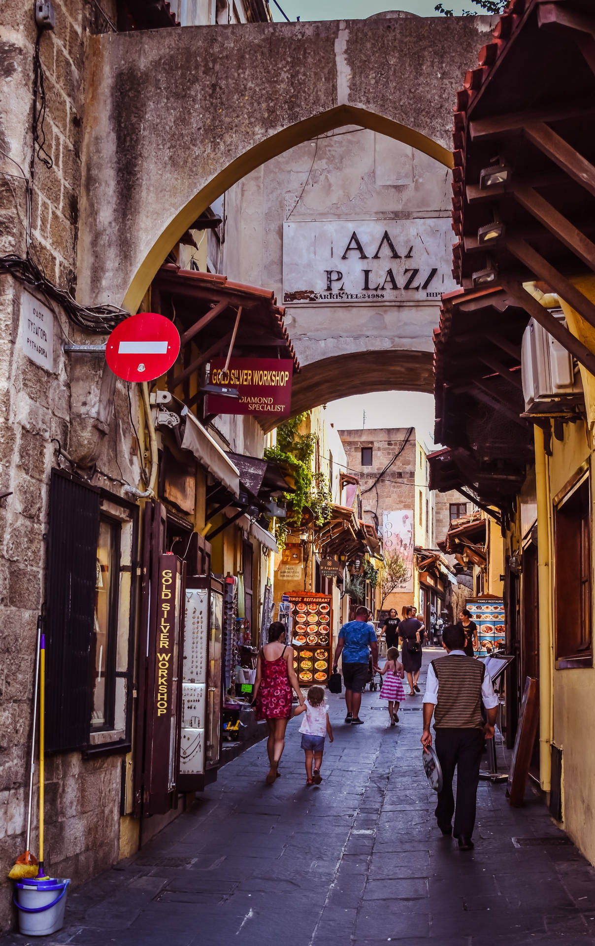 Rhodes Old Town Street Background