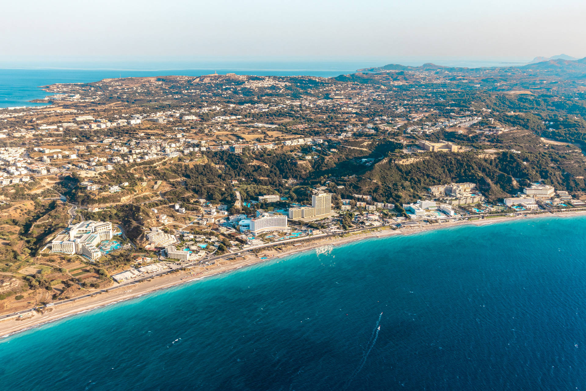 Rhodes Resorts Beaches Aerial Background