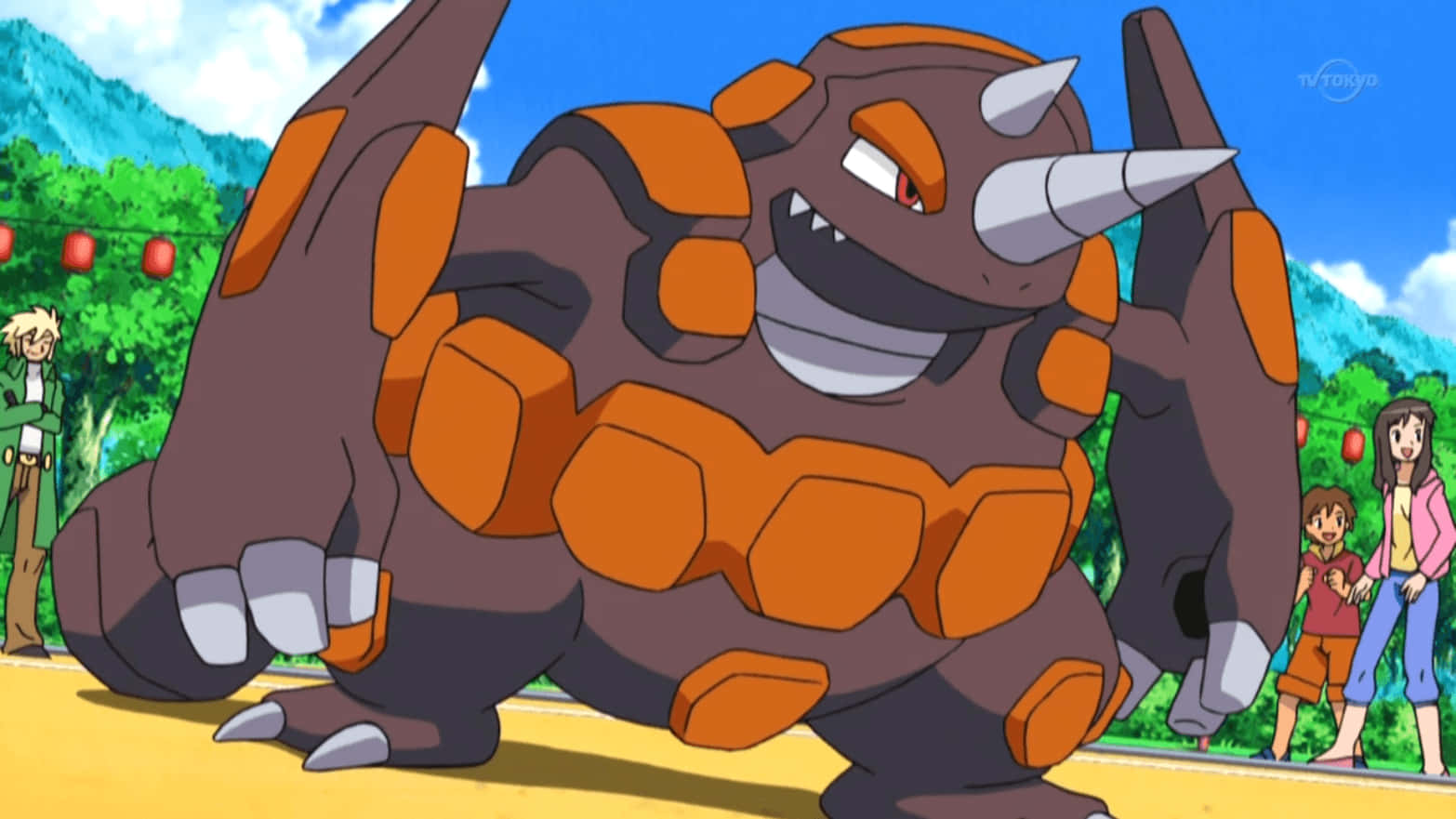 Rhyperior In Festival Background