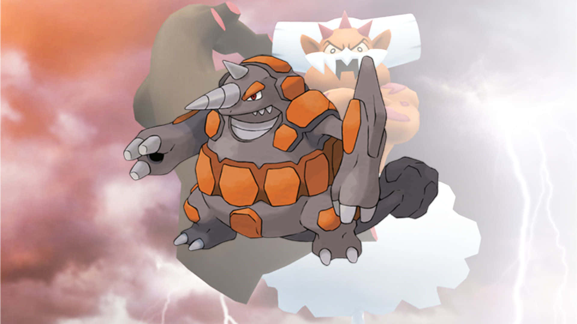 Rhyperior In The Sky Background
