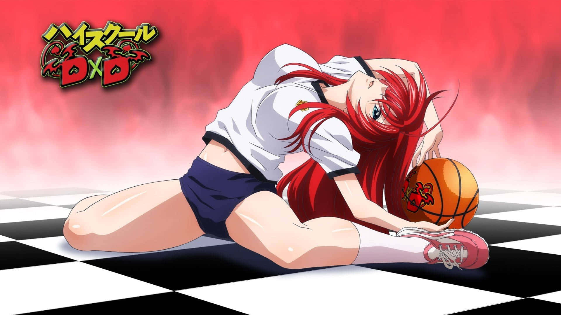 Rias Gremory Enchants In A Captivating Pose Background