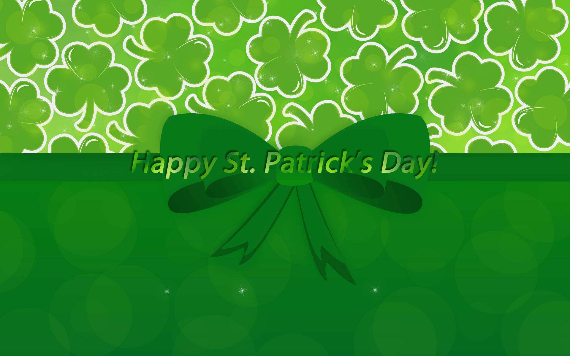 Ribbon And Clover St Patrick's Day Background