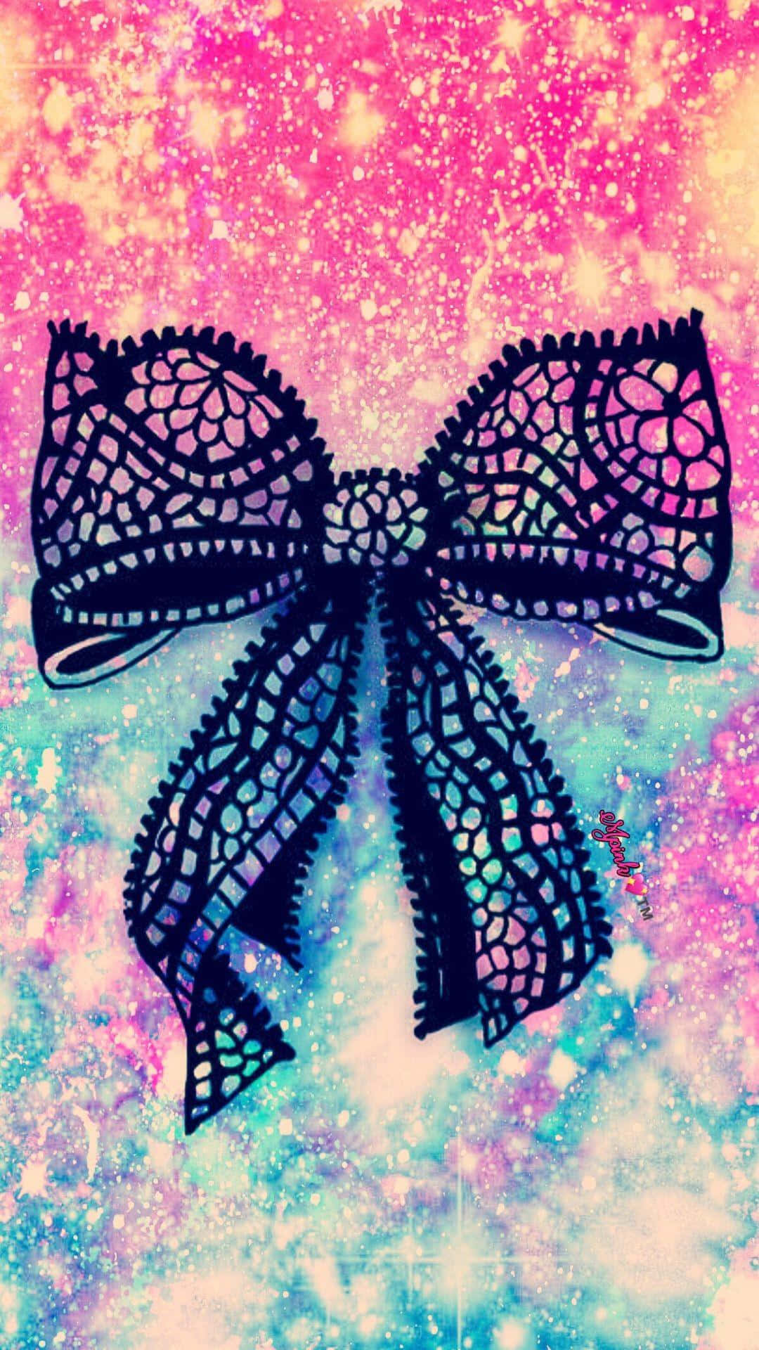 Ribbon And Sparkly Mermaid Glitters Background
