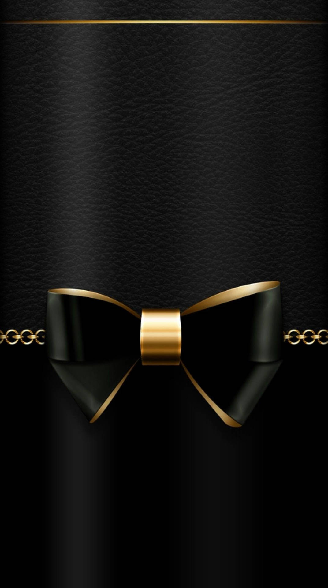 Ribbon Black And Gold Iphone Background