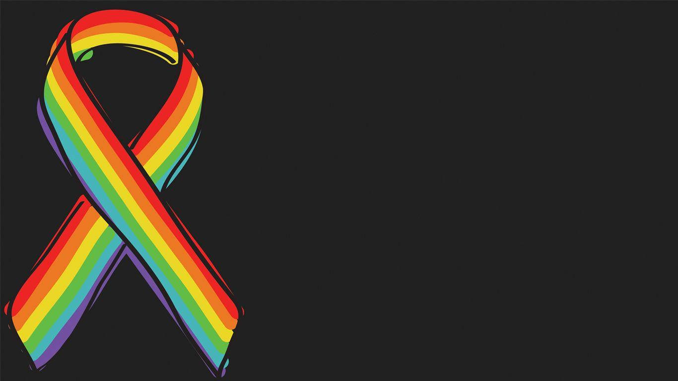 Ribbon In Queer Hue Background