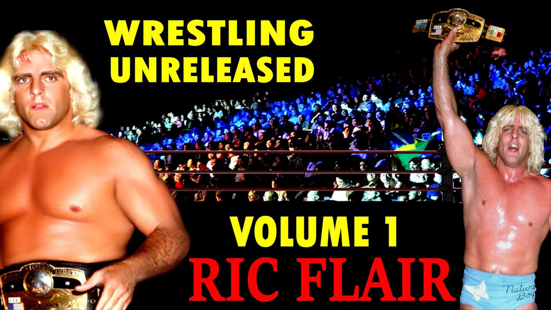 Ric Flair In His Signature Wrestling Pose Background