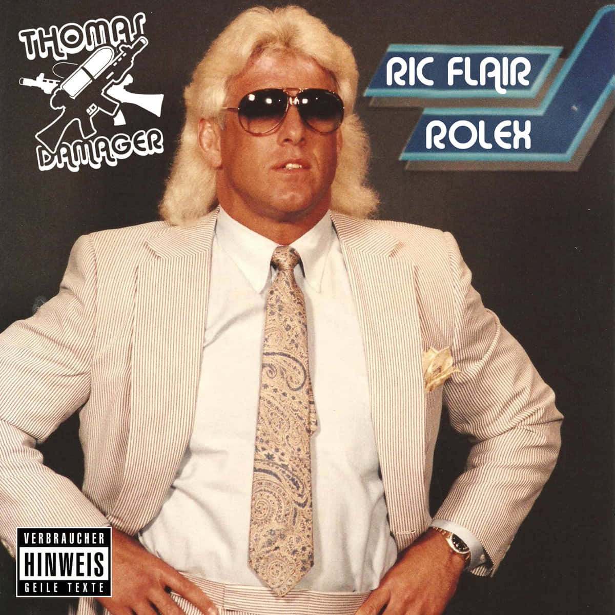 Ric Flair Poses For Thomas Damager Album Cover Background