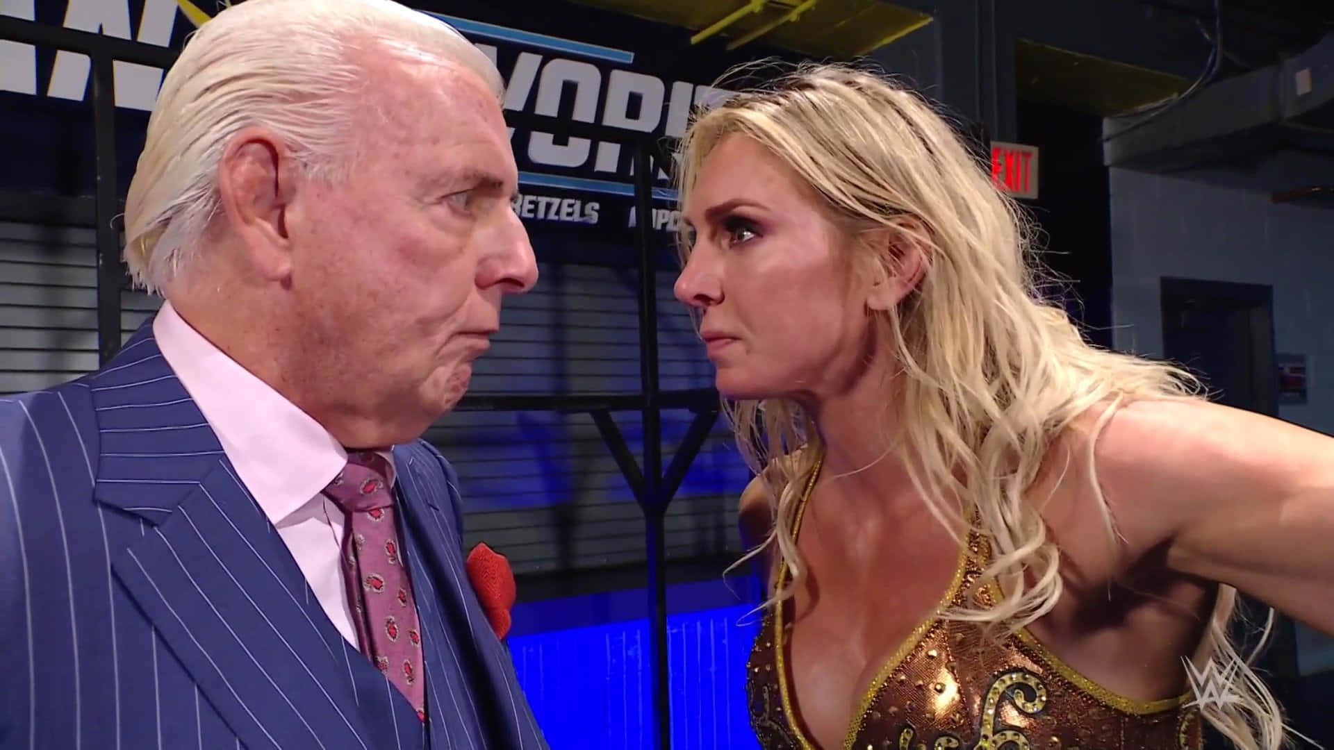 Ric Flair With Daughter Charlotte Flair Background