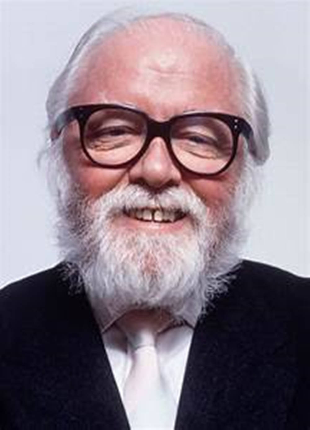 Richard Attenborough Portrait On Plain White Background