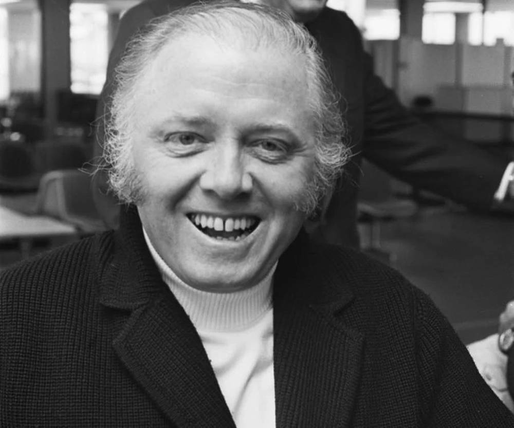 Richard Attenborough Smiling Black And White