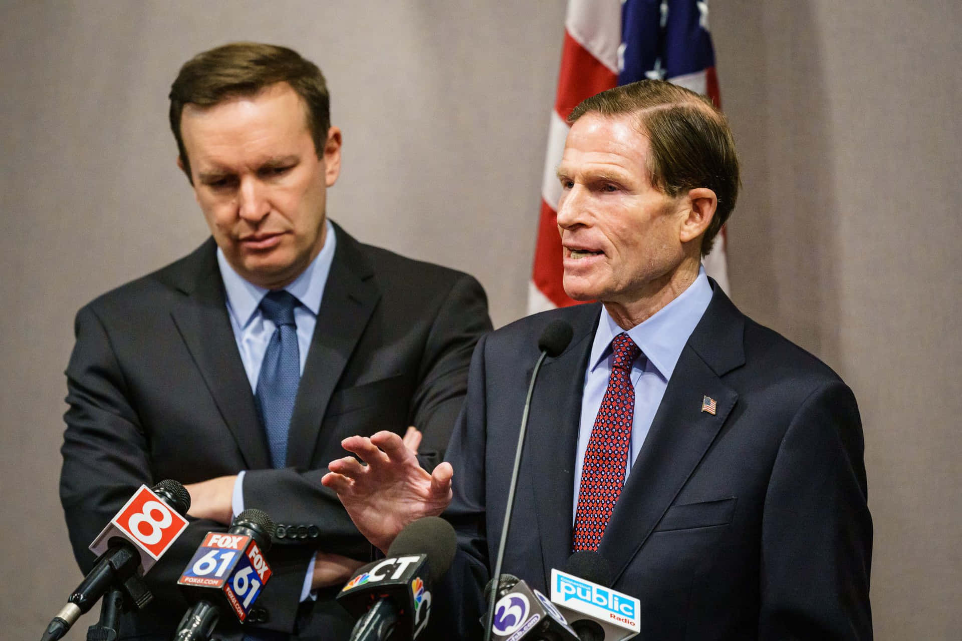 Richard Blumenthal Addressing The Crowd