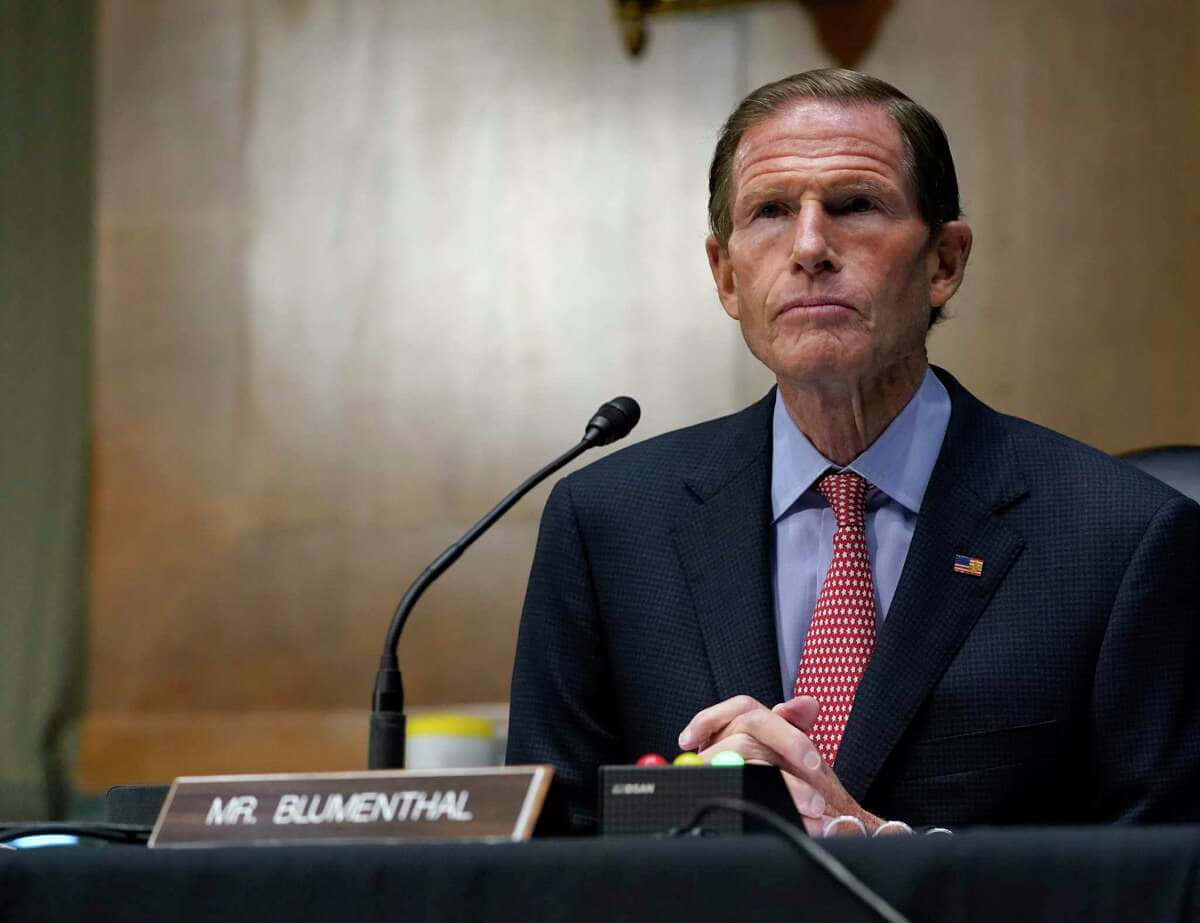 Richard Blumenthal, An Esteemed American Politician, Poses With Hands Clasped