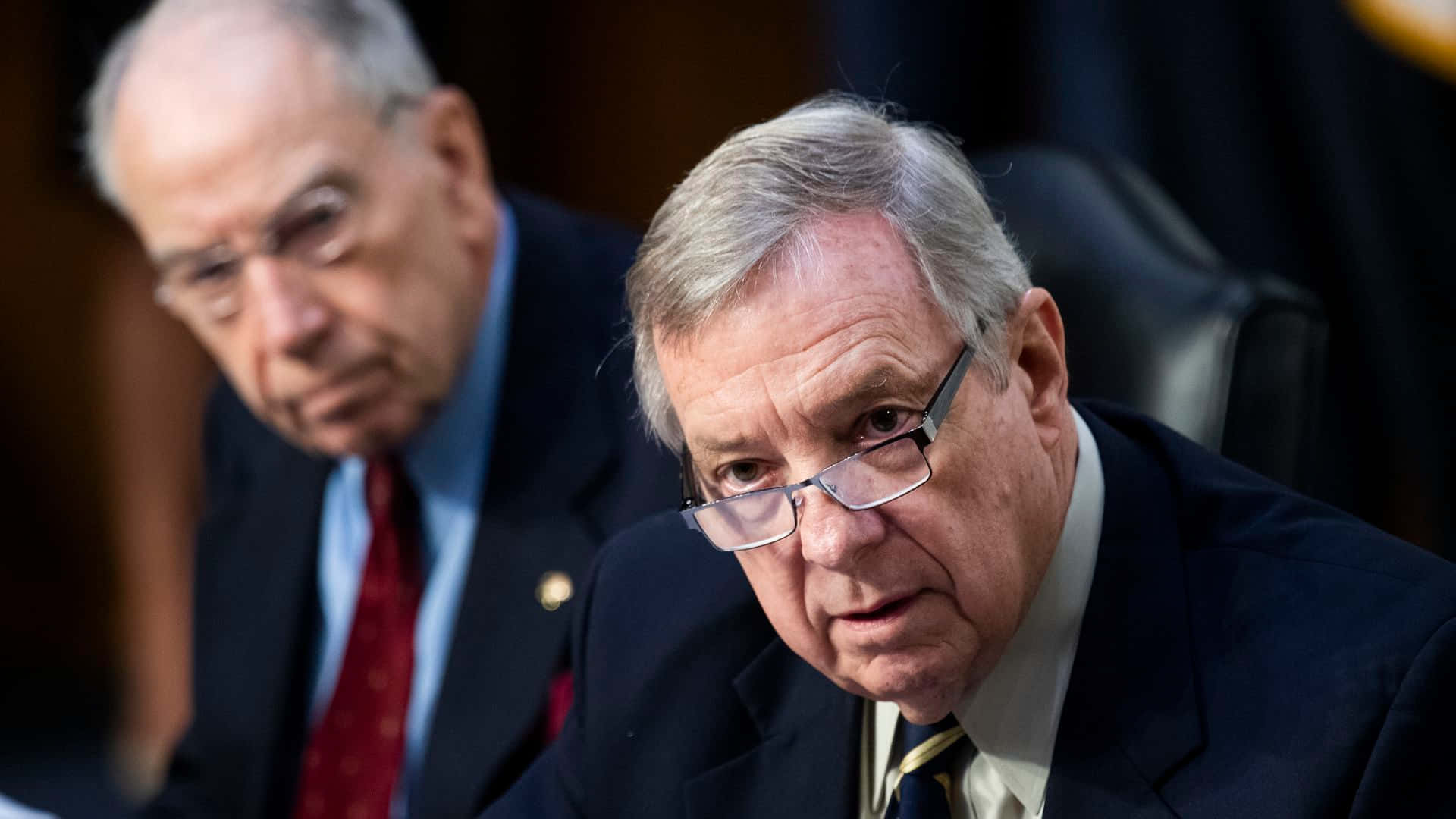 Richard Durbin In Conversation With Charles Ernest Grassley Background
