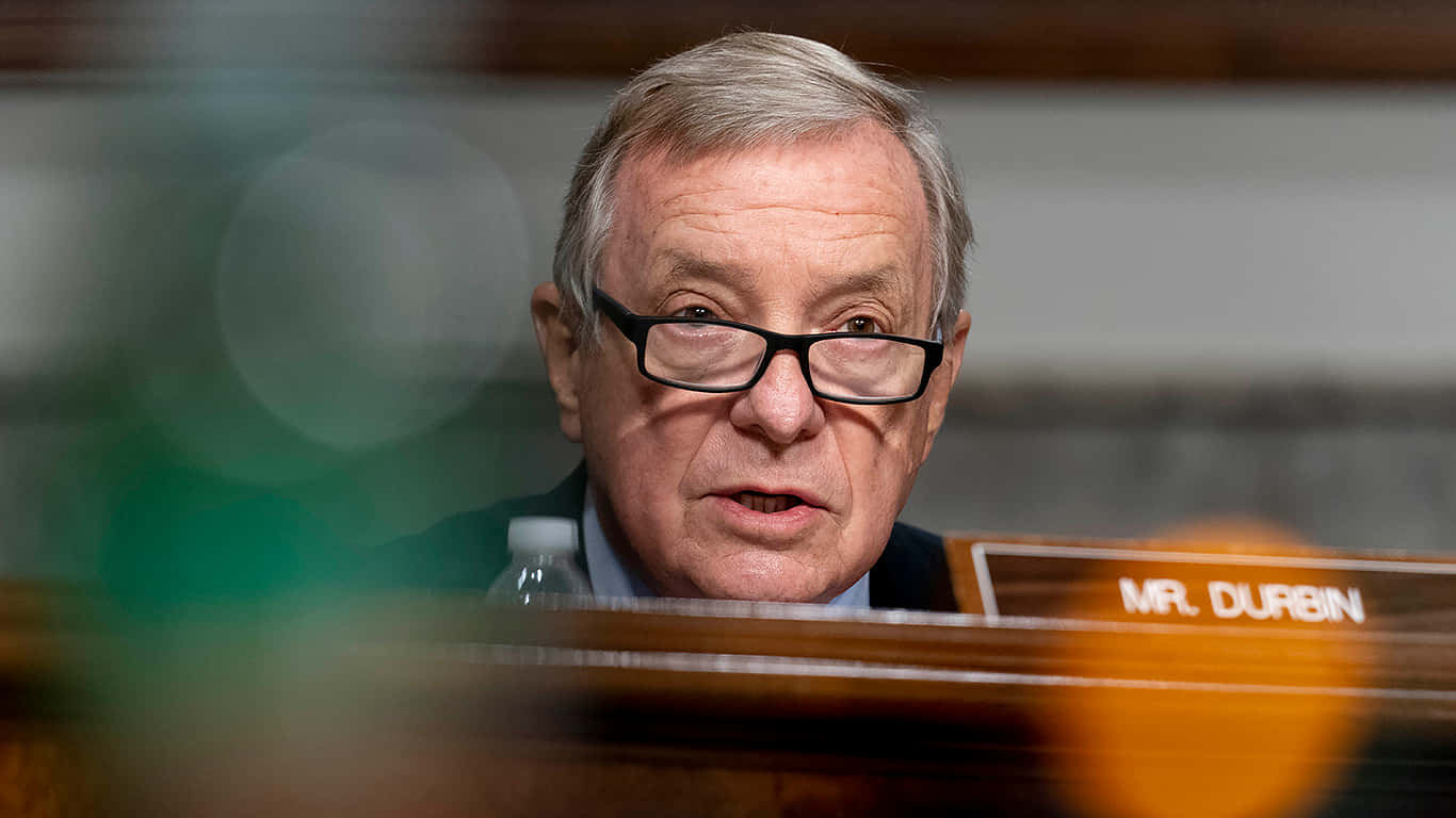 Richard Durbin With Bokeh Light Effects Background