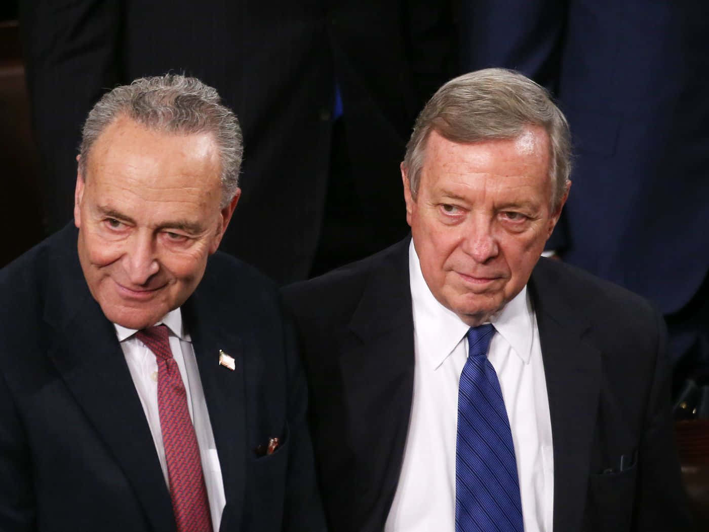 Richard Durbin With Man In Suit Background