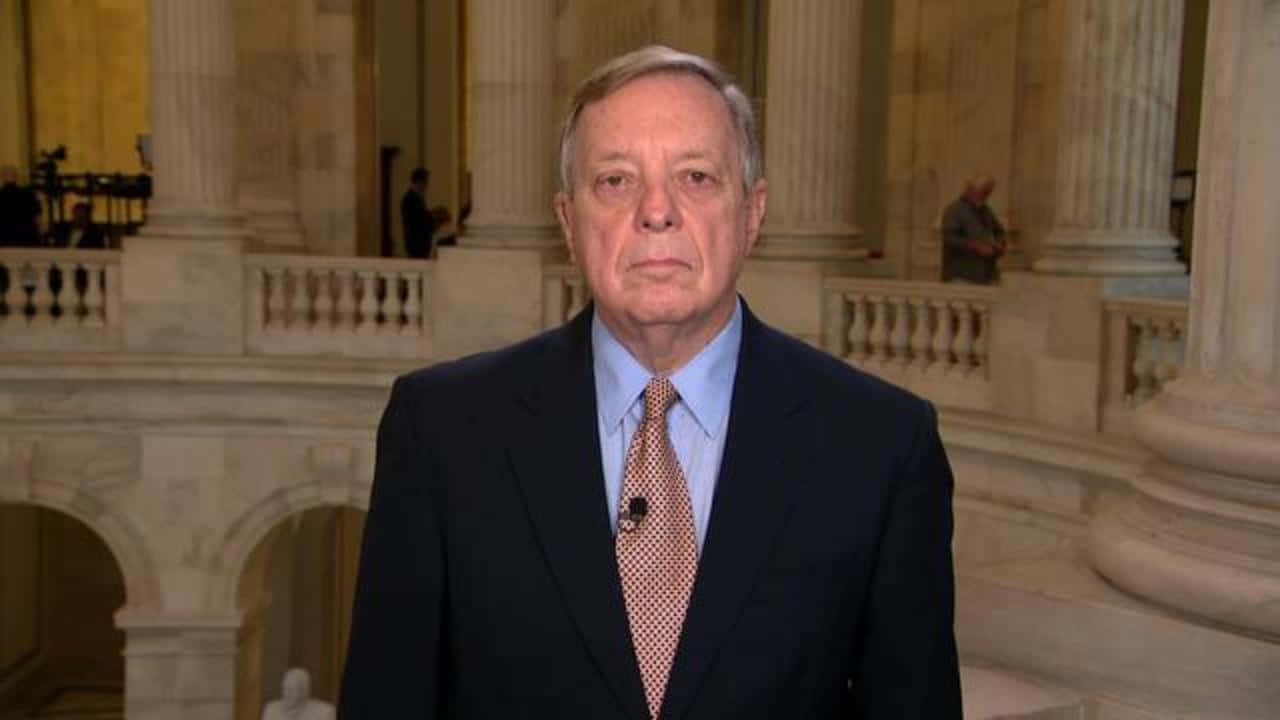 Richard Durbin With Neutral Facial Expression Background