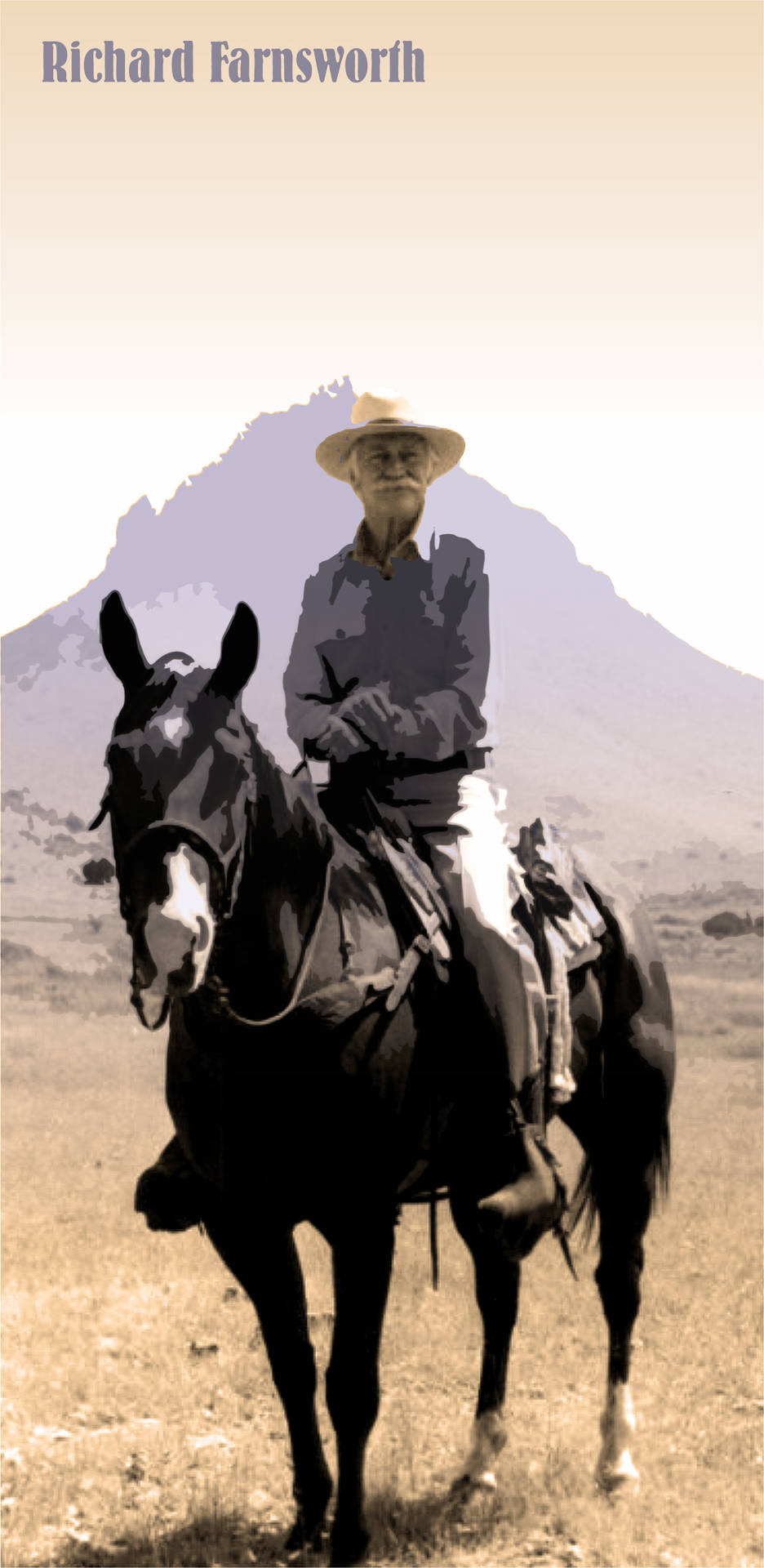 Richard Farnsworth Vintage Aesthetic Horse Cowboy Background