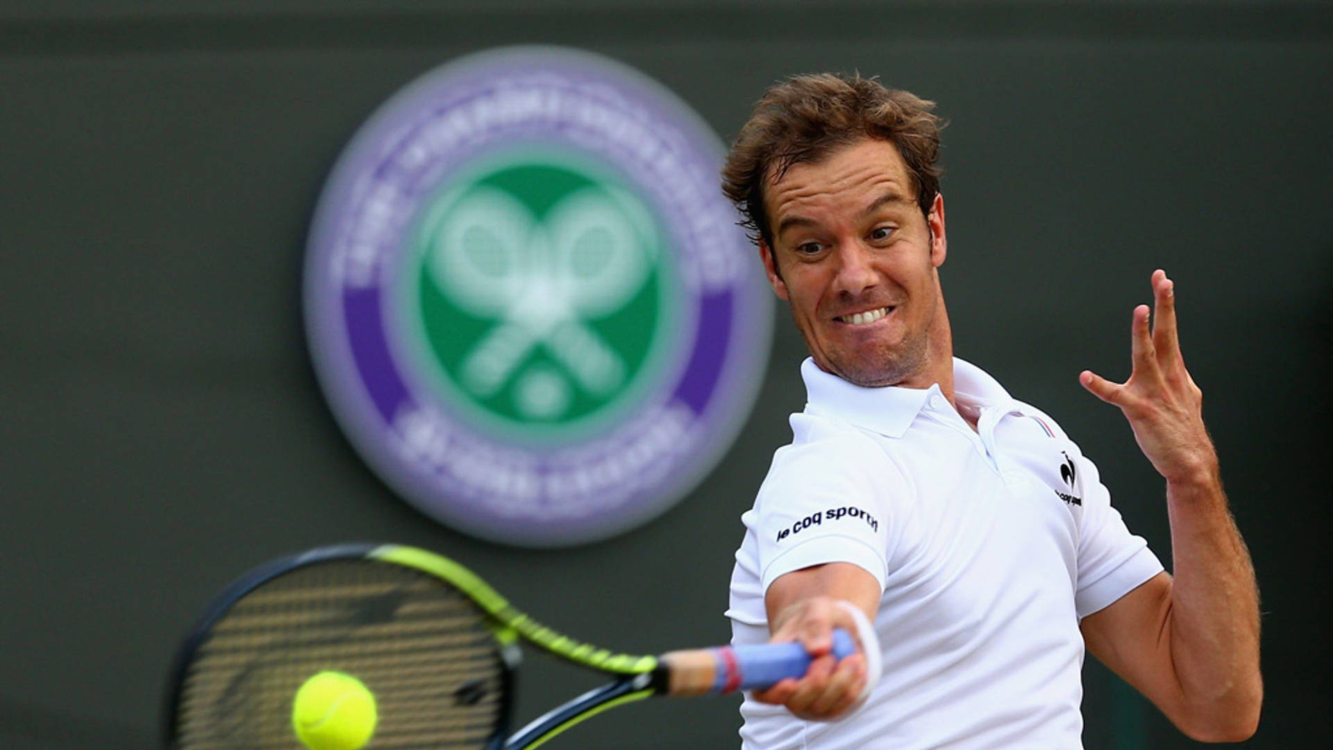 Richard Gasquet Enthralling Tennis Performance Background