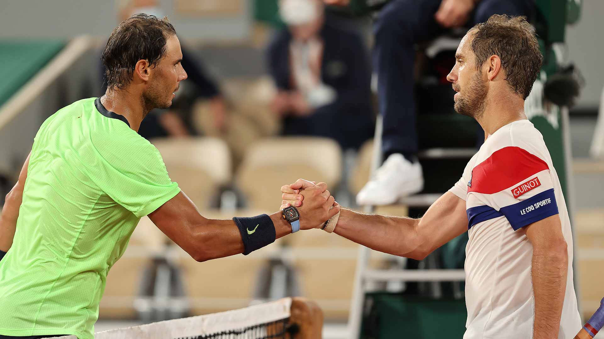 Richard Gasquet Rafael Nadal Handshake Background