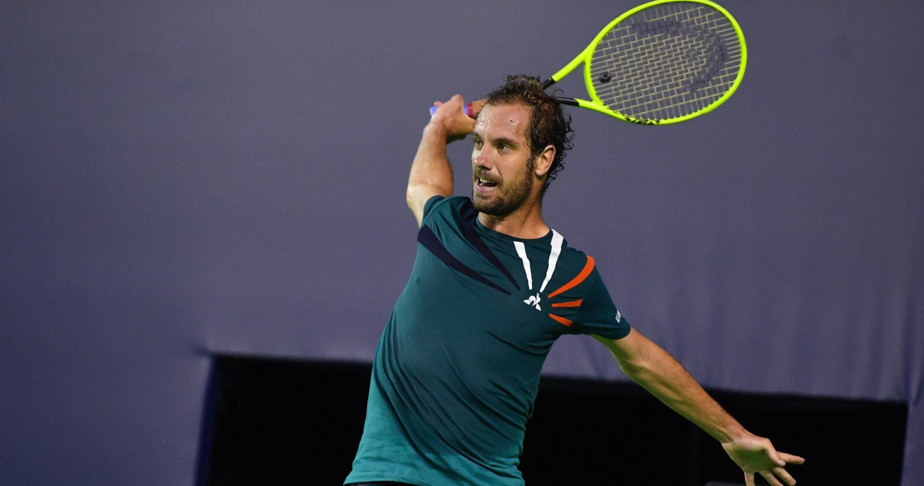 Richard Gasquet Swinging Tennis Racket