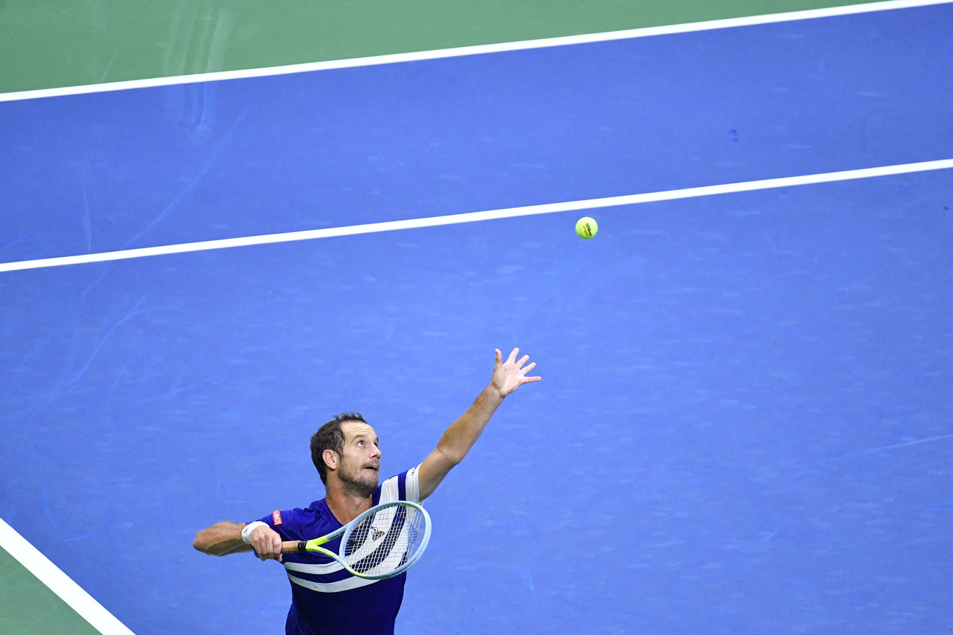 Richard Gasquet Tennis Serve Background