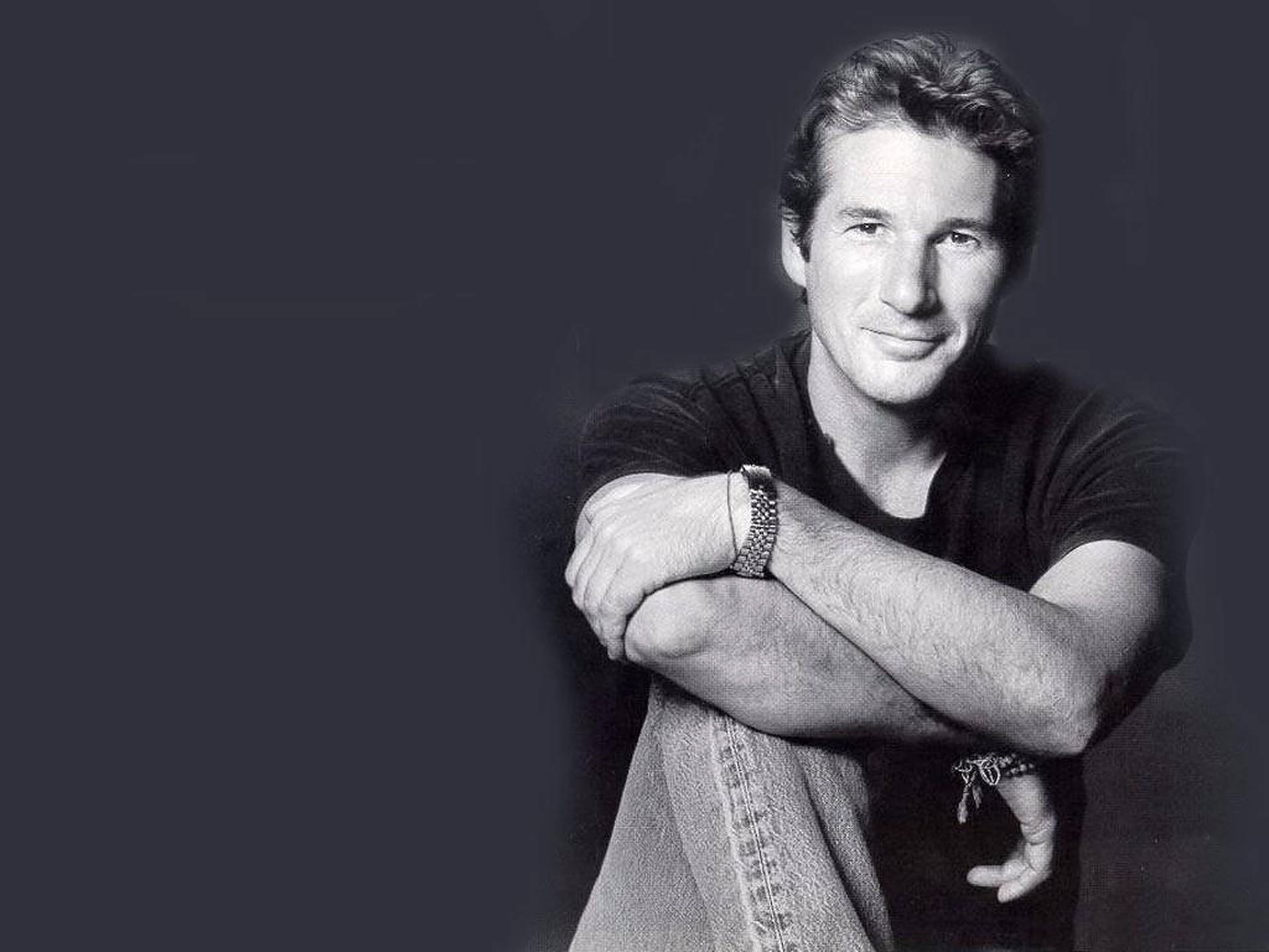 Richard Gere Grayscale Background