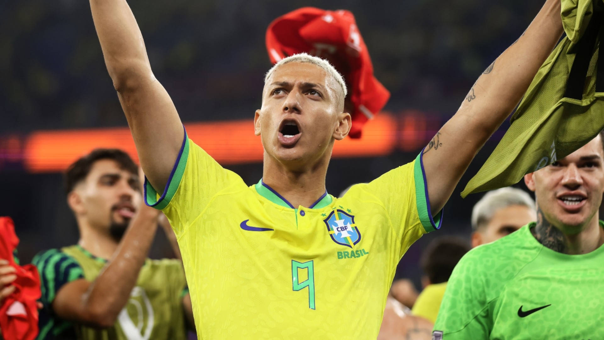 Richarlison De Andrade Celebrating Background