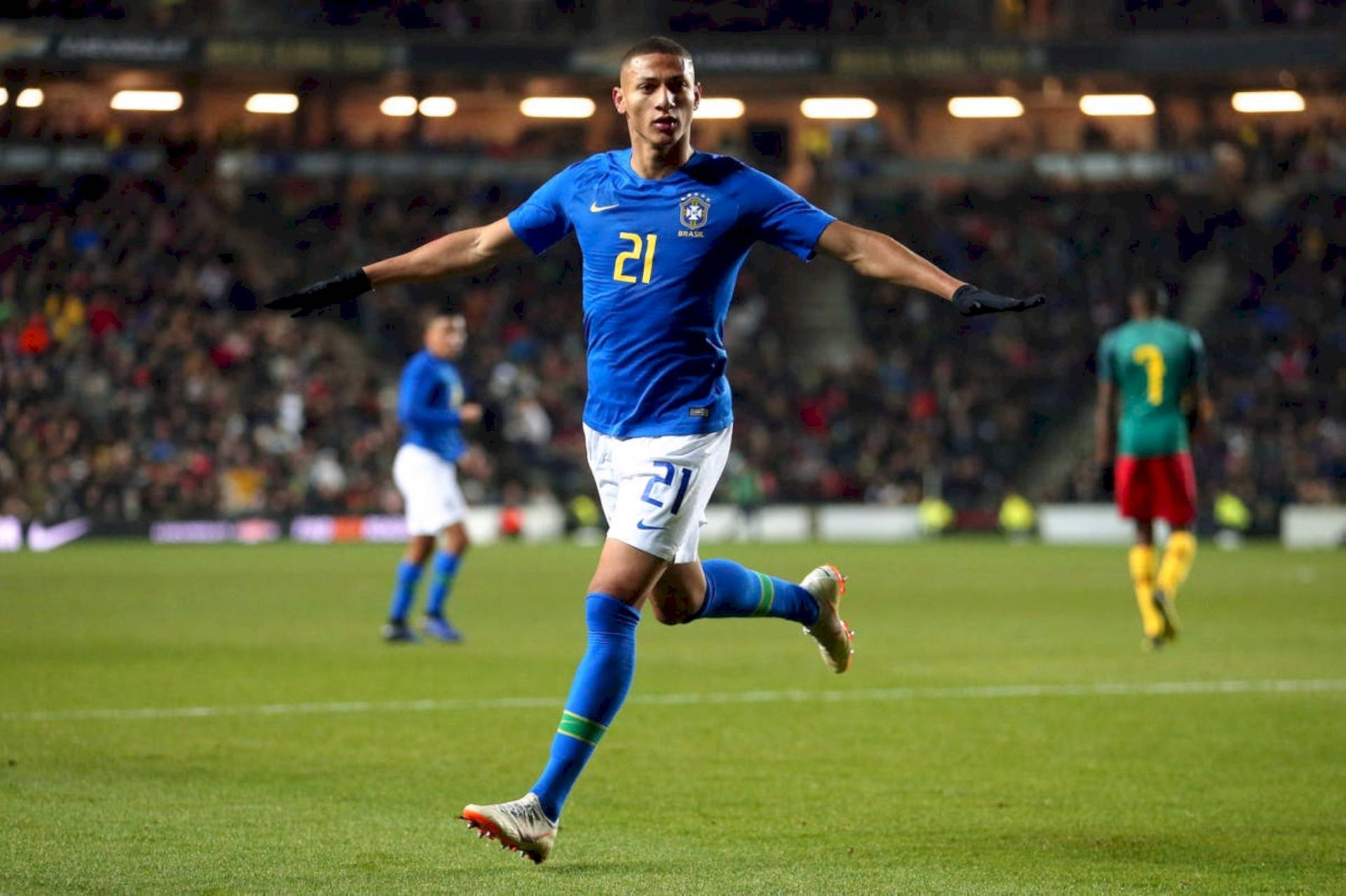 Richarlison De Andrade Flapping His Arms