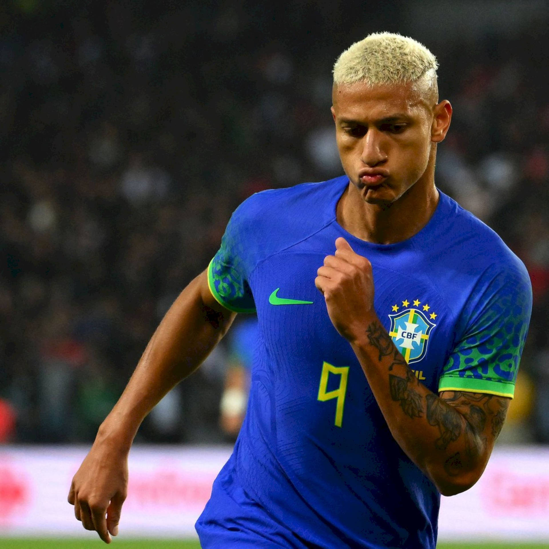 Richarlison De Andrade Pouting His Lips