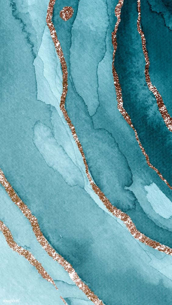 Richly Textured Teal Marble Background