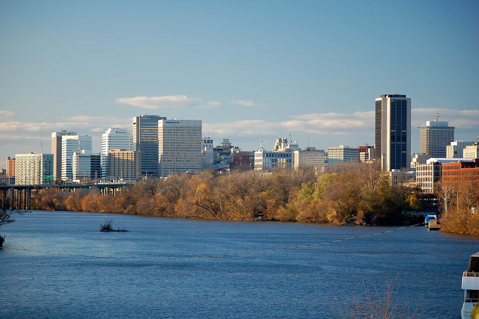 Richmond Skyline Over River Background