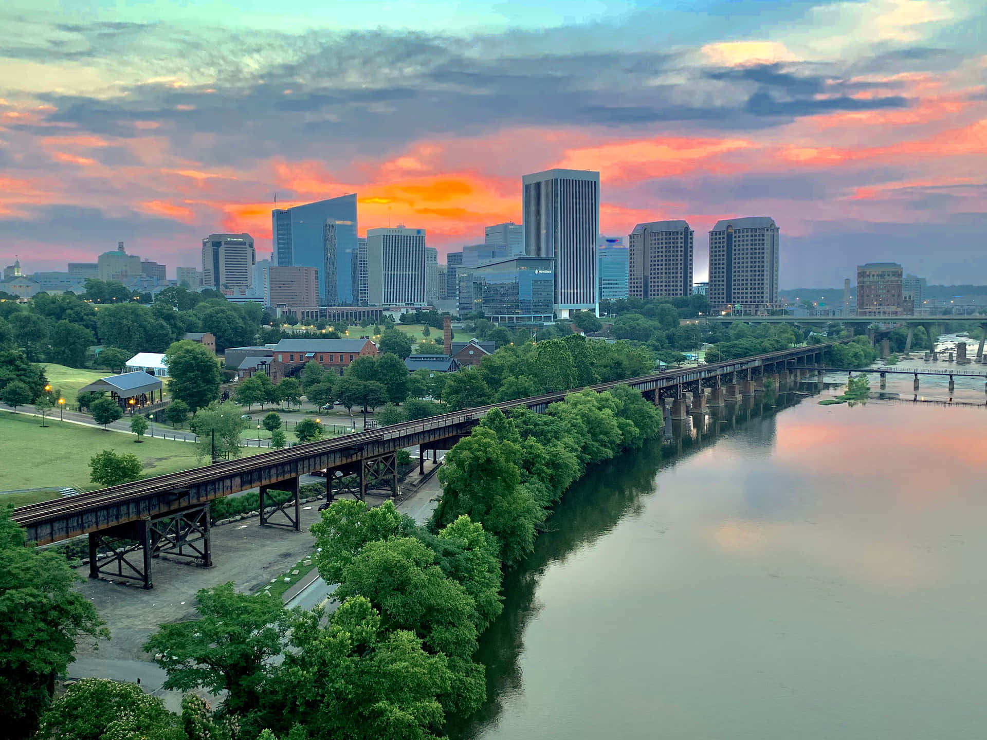 Richmond Sunset Skyline Background