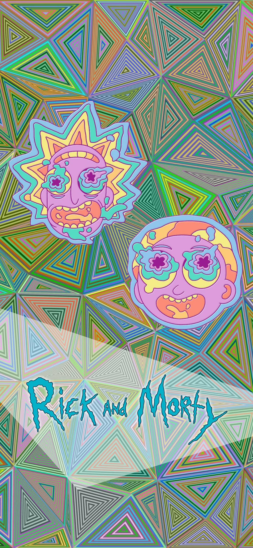 Rick And Morty Abstract Art Iphone Background
