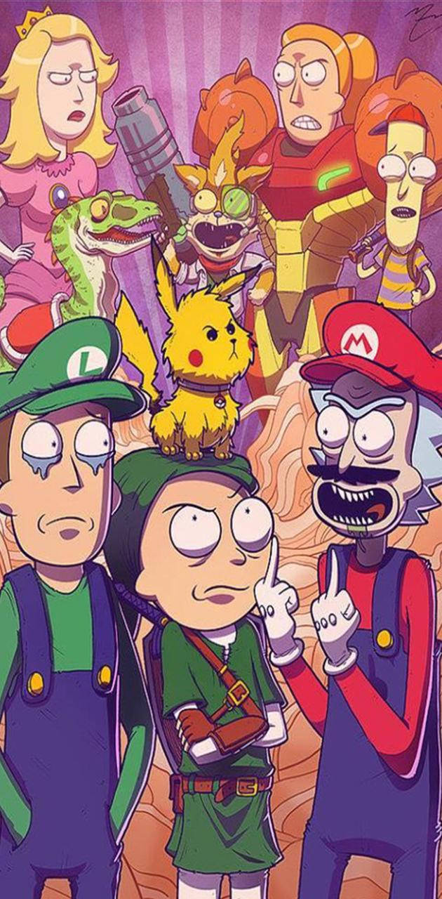 Rick And Morty As Mario Characters Rick And Morty Background