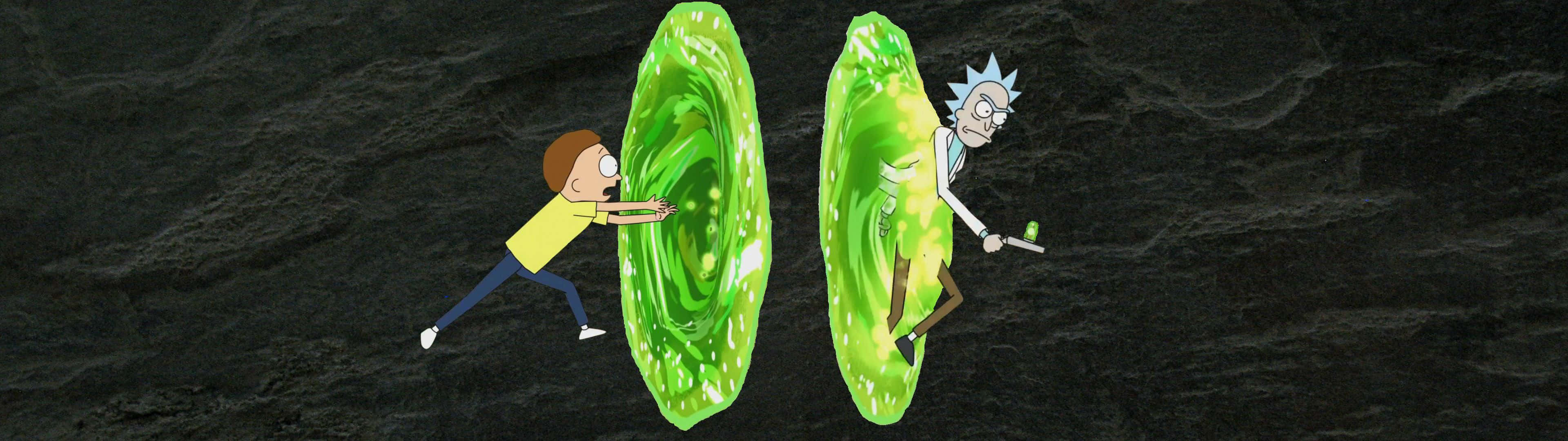 Rick And Morty Cool Dual Monitor Background