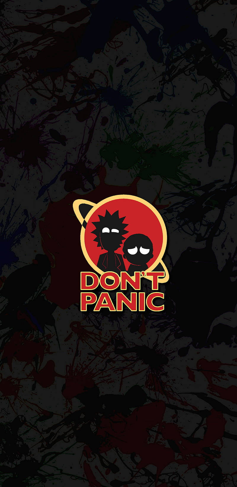 Rick And Morty Don’t Panic Mobile Background